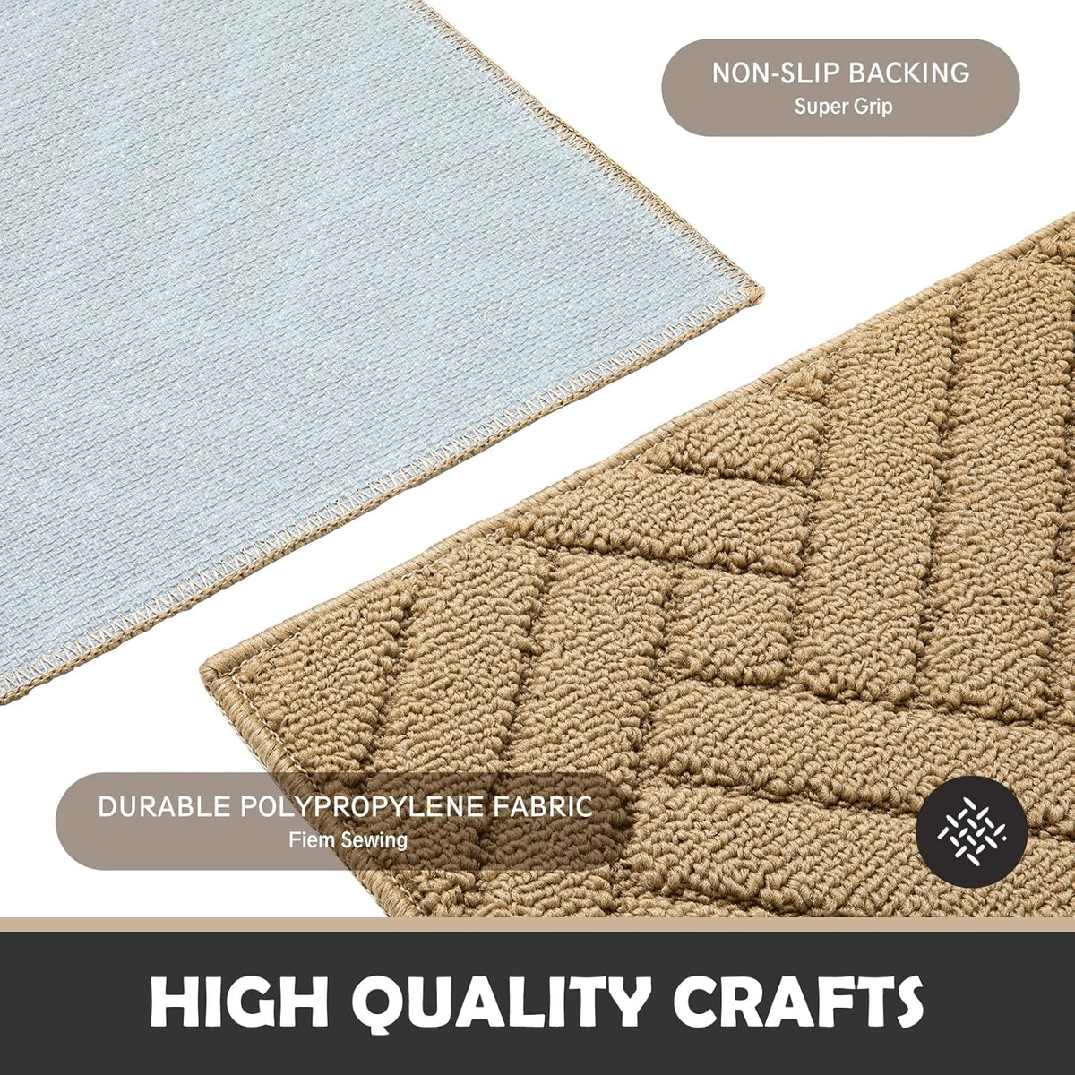Door Mat Indoor Doormat, Brown Entryway Rug Door Mats Non-Slip Rubber Backing,Heavy Duty