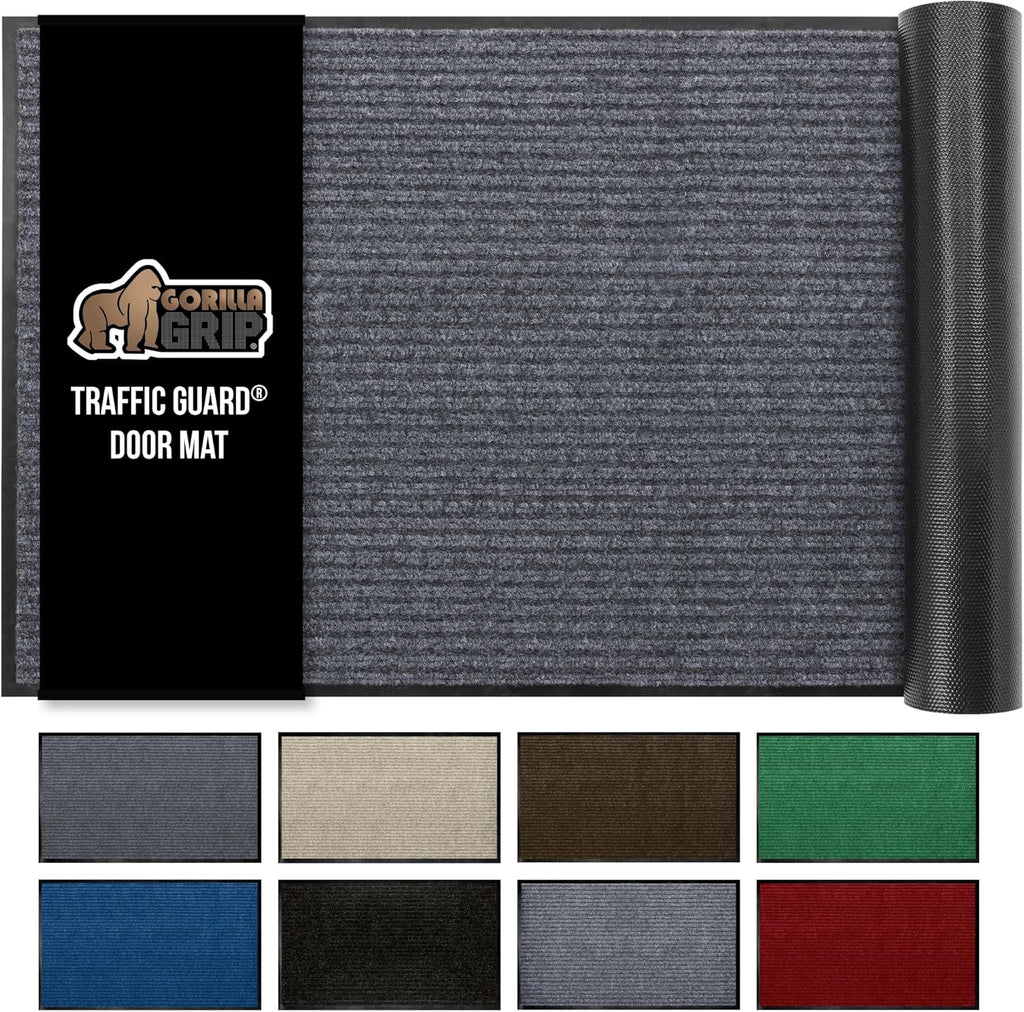 GORILLA GRIP Traffic Guard Door Mat, 72x48, Heavy Duty Welcome Mats, Commercial Office Space