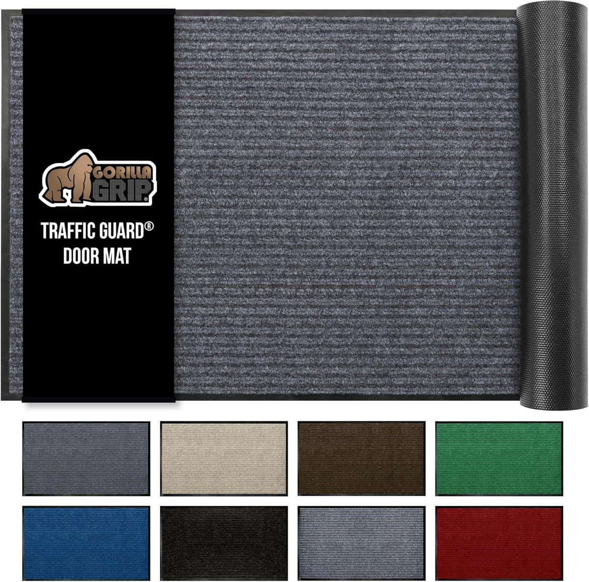 GORILLA GRIP Traffic Guard Door Mat, 72x48, Heavy Duty Welcome Mats, Commercial Office Space