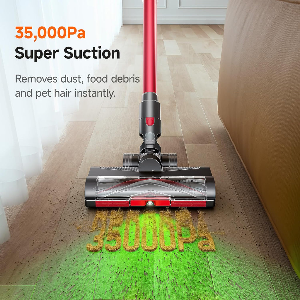 uwant 8-in-1 Cordless Vacuum Cleaner with 50min Runtime 35Kpa Powerful Suction Vacuum Cleaners for