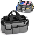 LoDrid Large Wearable Cleaning Caddy Bag with Detachable Divider, Cleaning Organizer with Handles