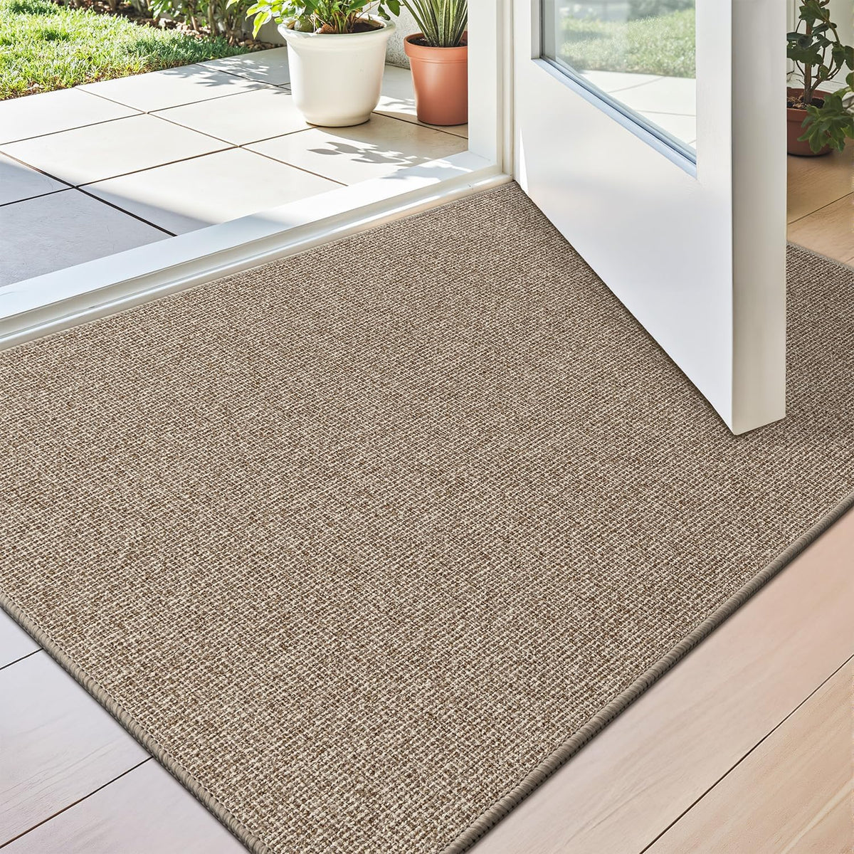 LUMI Indoor Door Mat 32"x47", Ultra Thin Low Profile Non-Slip Doormat for Home Entrance, Absorbent