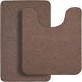 Bathroom Rugs Set 2 Pieces,Thin Bathroom Mats,Toilet Rugs,Quick Dry,Non-Slip,Machine Washable,Low