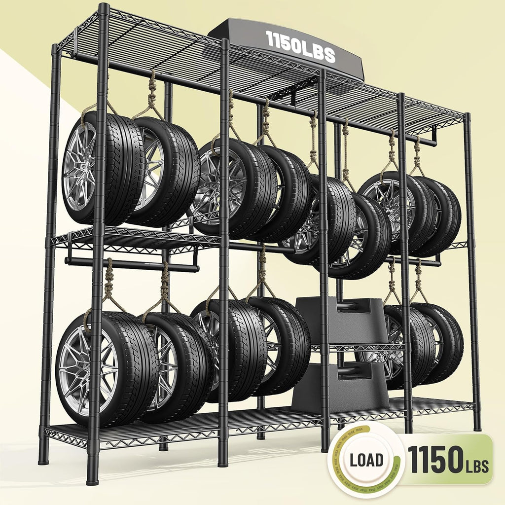 Raybee Heavy Duty Clothes Rack for Hanging Clothes,Clothing Rack with Shelves, Adjustable,76" W x