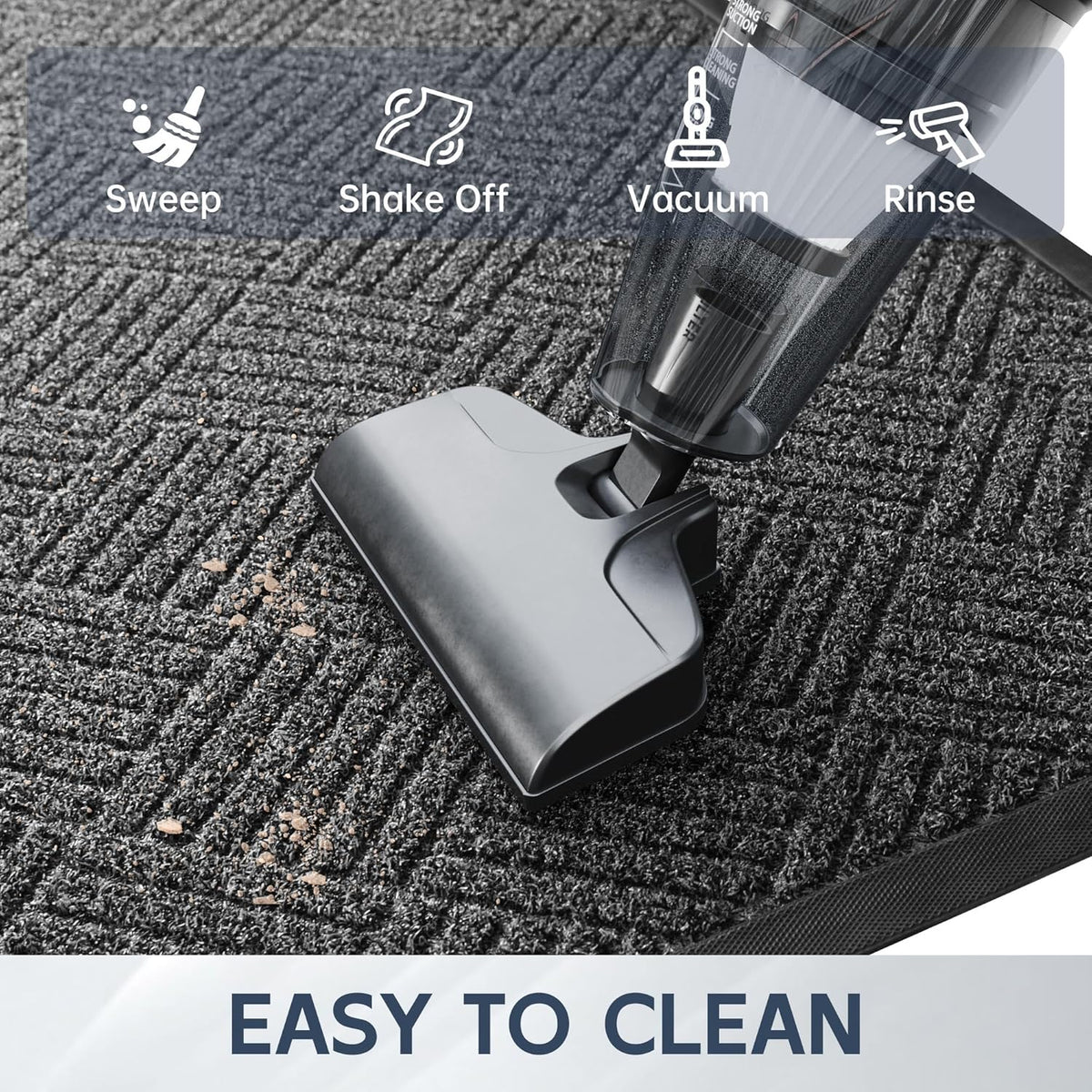 Front Door Mat, 5' x 3' Heavy Duty Indoor Outdoor Doormat, Non-Slip Backing Welcome Mats for