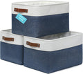 OrganiHaus Large Fabric Storage Baskets for Shelves 3 Pack, 15x11in Closet Storage Bins for