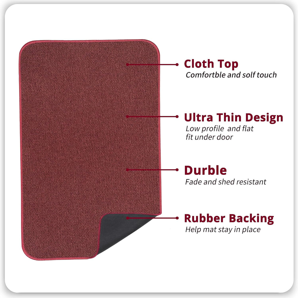 Bathroom Rugs Set 2 Pieces,Thin Bathroom Mats,Toilet Rugs,Quick Dry,Non-Slip,Machine Washable,Low