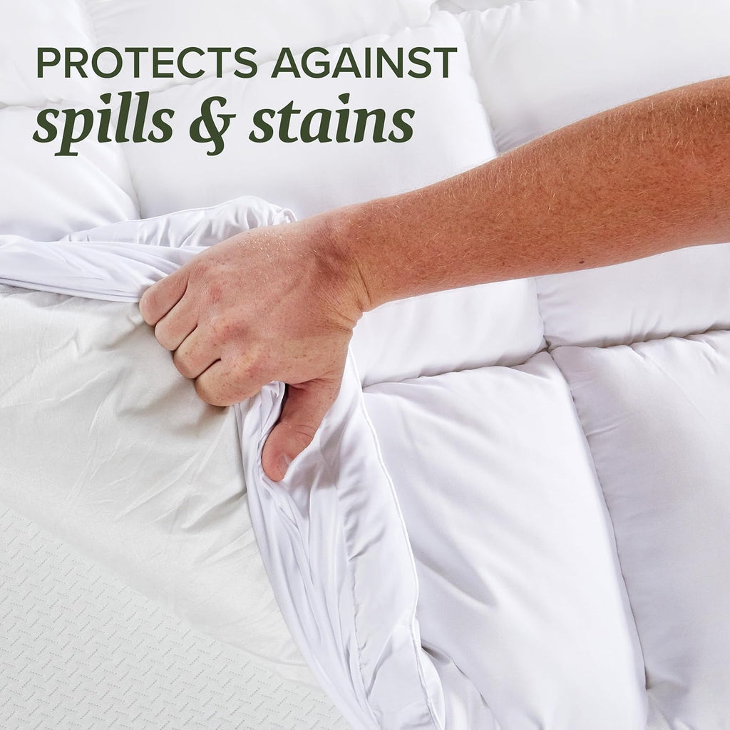 Beckham Hotel Collection Twin Size Hybrid Mattress Pad (Extra Padded) & Protector - Waterproof