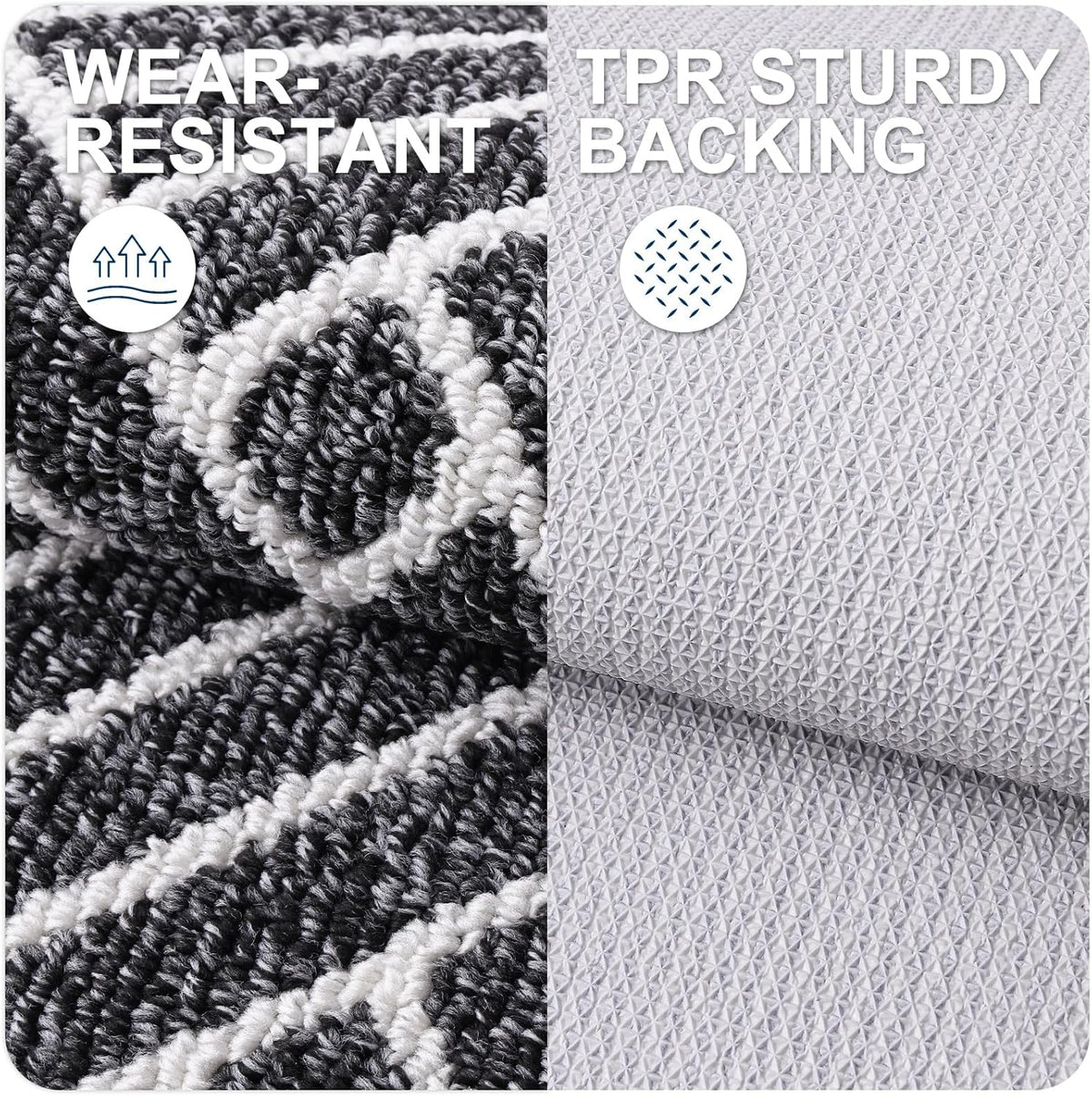OLANLY Runner Indoor Door Mat, 70x23 Inch, Dirt Resistant and Absorbent, Non-Slip Rubber Backing