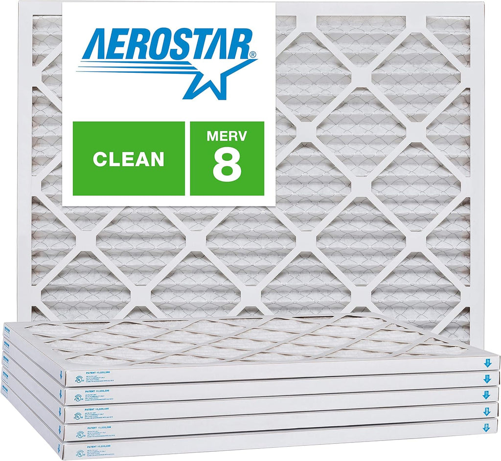 Aerostar 10x16x1 MERV 8-6 Count - High Efficiency Pleated HVAC, Furnace & Air Conditioner Filters