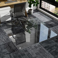 GLSLAND 46"x46" Tempered Glass Chair Mat Square Heavy-Duty Floor Protector for Carpet & Hard Floors