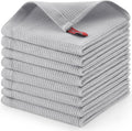 Homaxy 100% Cotton Waffle Weave Dish Cloths - 8 Pack Soft and Absorbent Dish Towels - 12 x 12