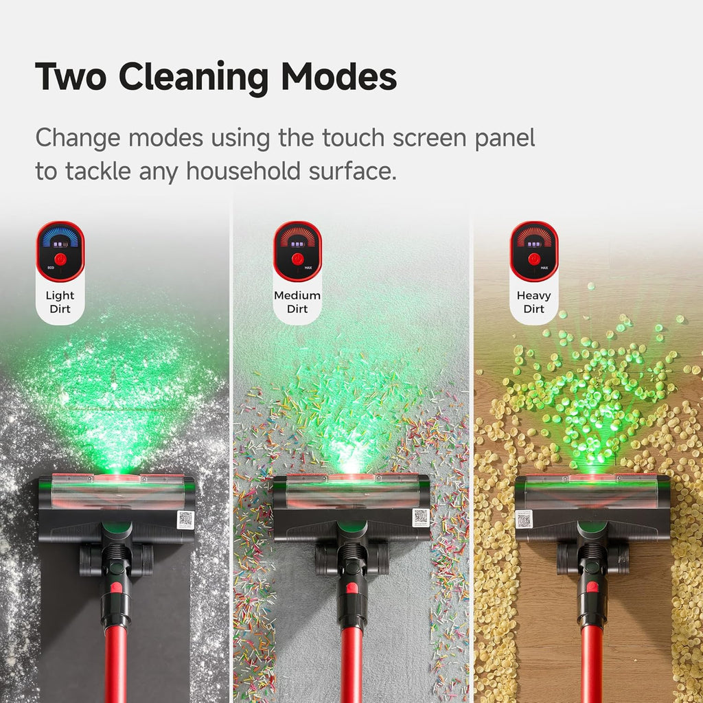 uwant 8-in-1 Cordless Vacuum Cleaner with 50min Runtime 35Kpa Powerful Suction Vacuum Cleaners for