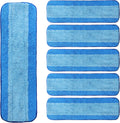 6 Pack Microfiber Cleaning Pads for Bona Mop, Reusable Microfiber Mop Pads for 18 Inch Mop