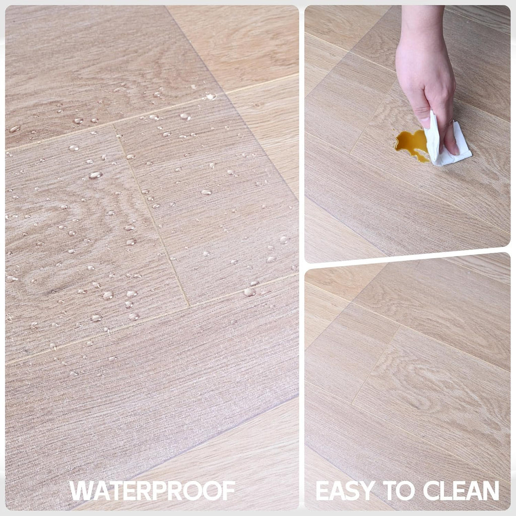 Office Chair Mat for Hardwood Floor, 48” x 40” Crystal Clear Hard Floor Chair Mat, Transparent