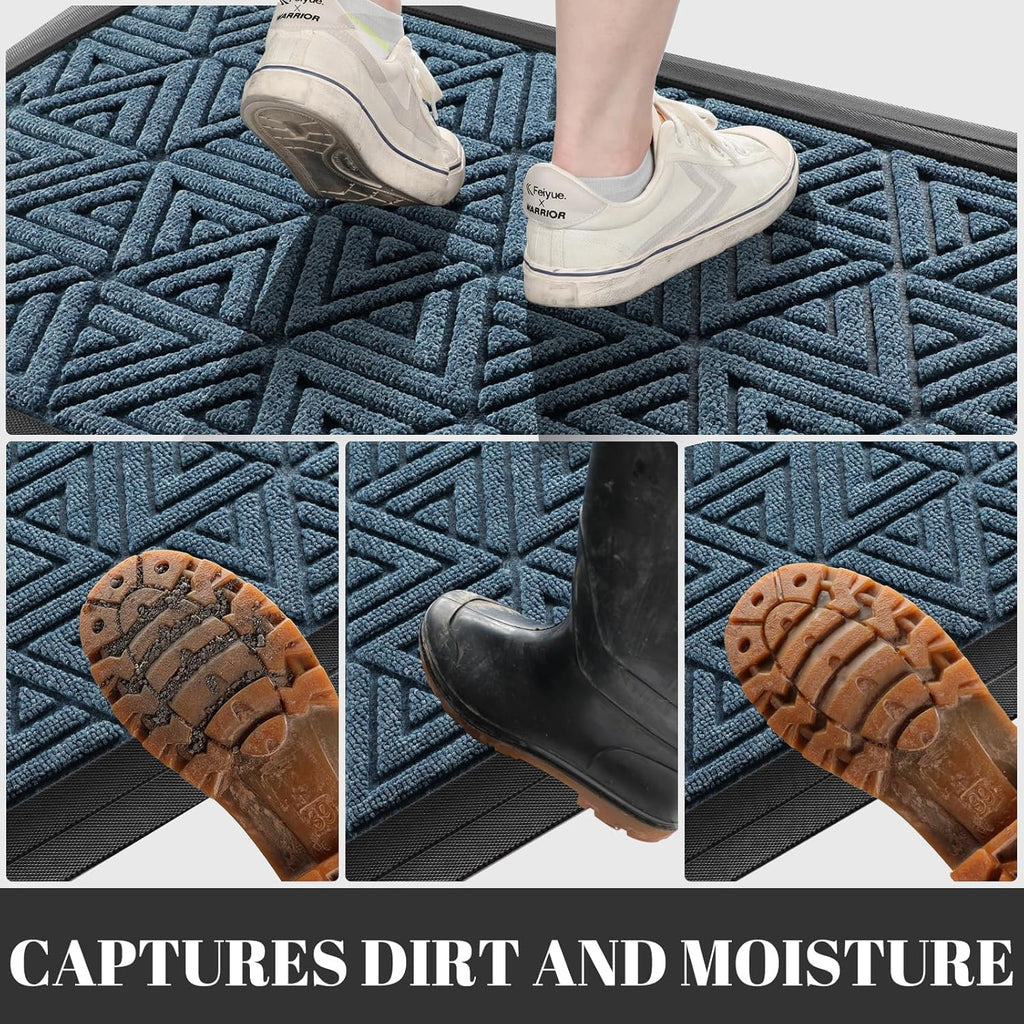 Yimobra Large Door Mat 47x24, All-Weather Waterproof Non-Slip Welcome Matt Outdoor, Heavy Duty Non