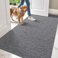 LUMI Ultra Thin Door Mat for Entryway,32"x48" Low Profile Non Slip Rubber Backing Indoor Doormat
