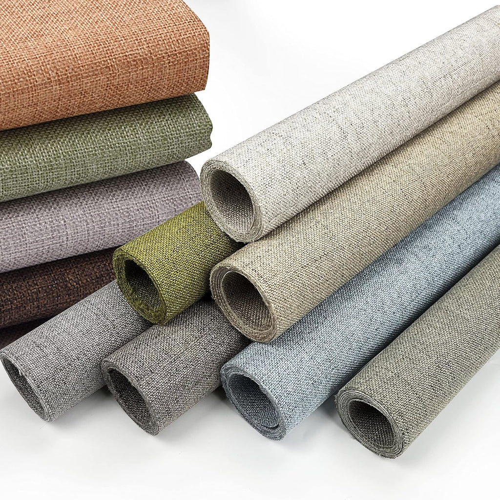 Coarse Linen Repair Patches, Self-Adhesive Linen Fabric Patches, 12X40 inch Extra Size, Multi