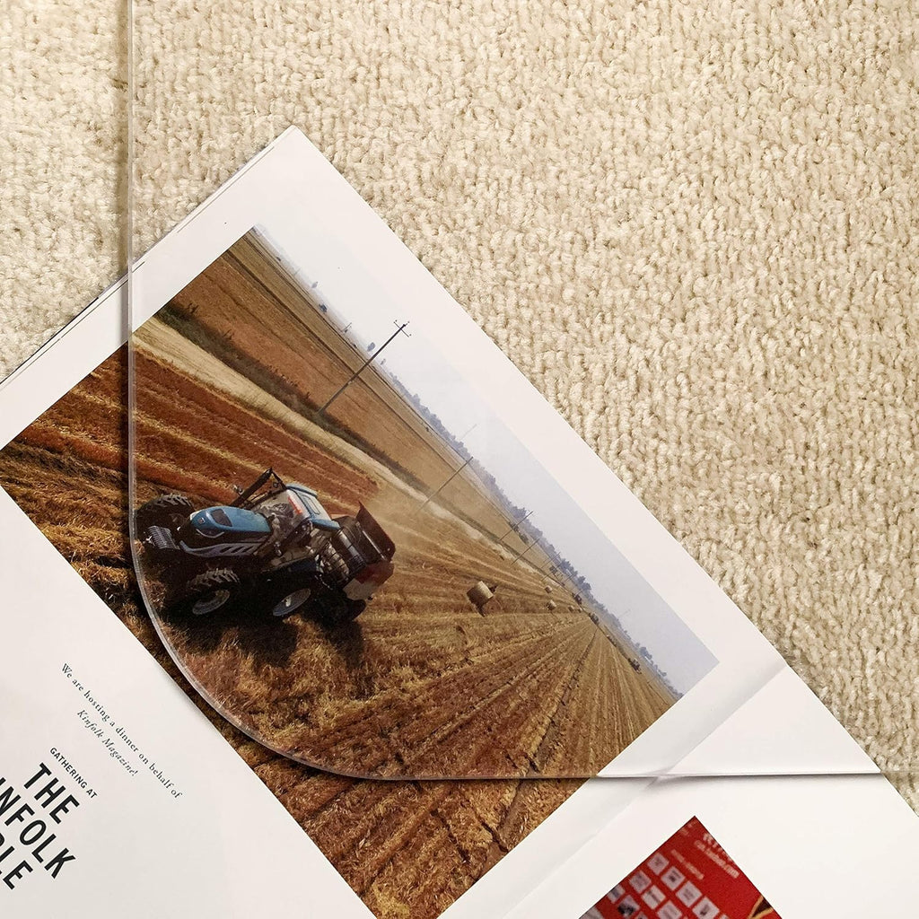 2Pack Crystal Clear 1/5" Thick 47" x 40" Heavy Duty Hard Chair Mat, Can be Used on Carpet or Hard