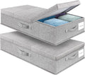 Underbed Storage Containers Bin with Lids, Large Under Bed Storage Organizer Box with Handle