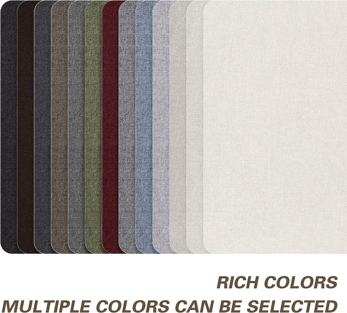 KING MOUNTAIN Fine Linen Fabric Patches, Self-Adhesive, 8x11 inch, 2 PCS, Multi Color, For Linen