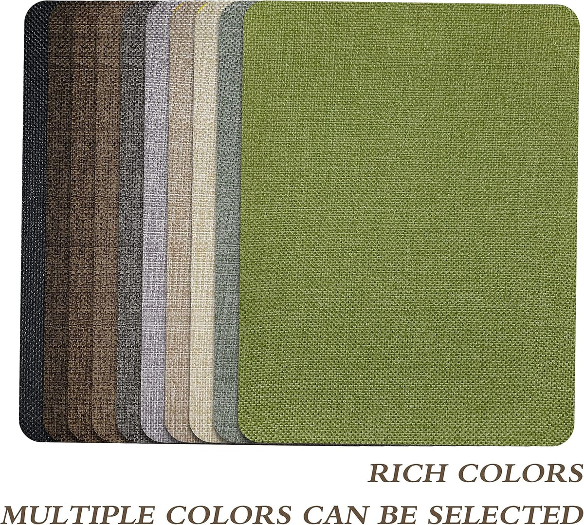 KING MOUNTAIN Coarse Linen Repair Patches, Self-Adhesive Linen Fabric Patches, 8X11 inch 2 PCS