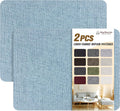 KING MOUNTAIN Fine Linen Fabric Patches, Self-Adhesive, 8x11 inch, 2 PCS, Multi Color, For Linen