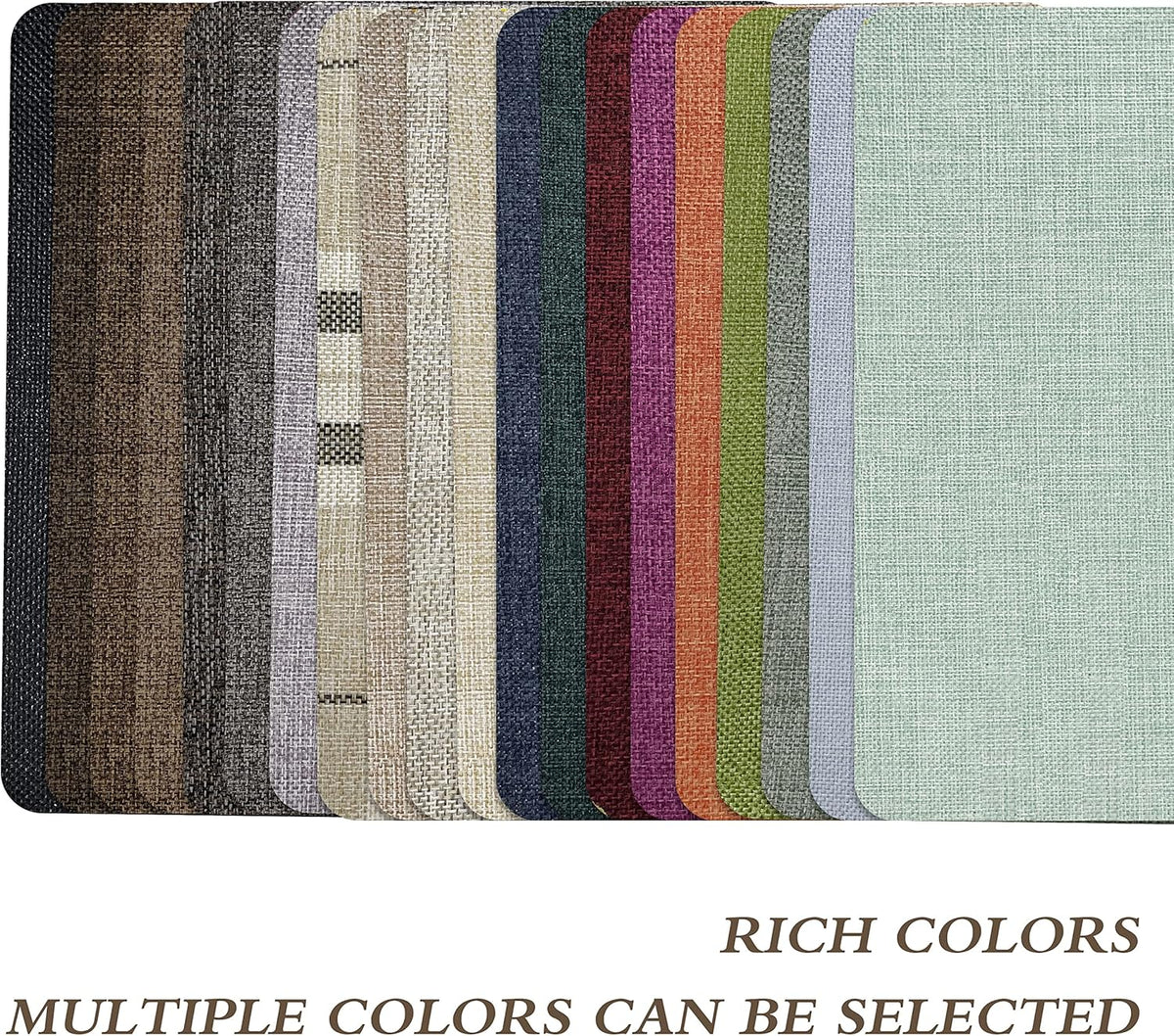 Coarse Linen Repair Patches, Self-Adhesive Linen Fabric Patches, 8X11 inch Extra Size, Multi
