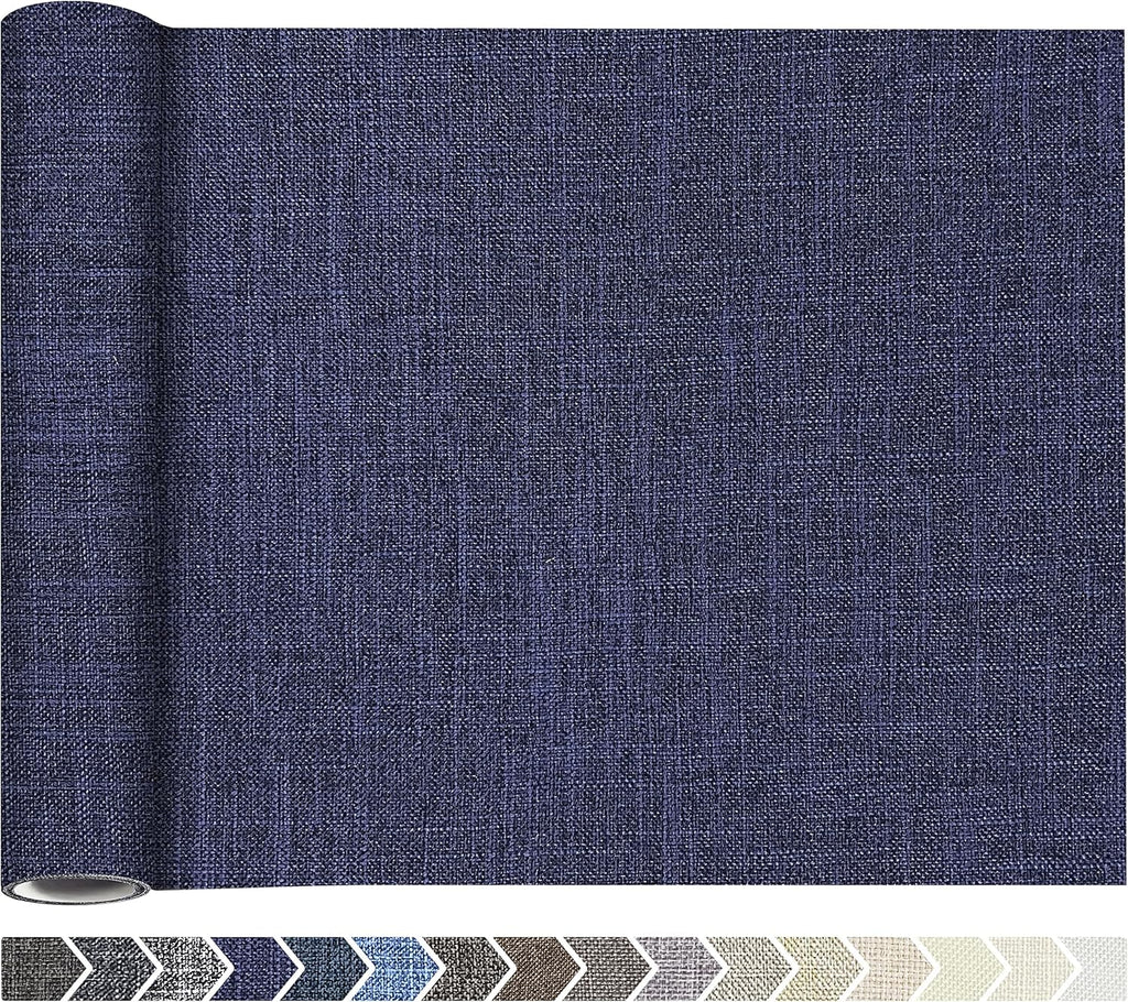 KING MOUNTAIN Fine Linen Repair Patches, 12" x 40" Dark Blue, 1.0, Self-Adhesive, Polyester