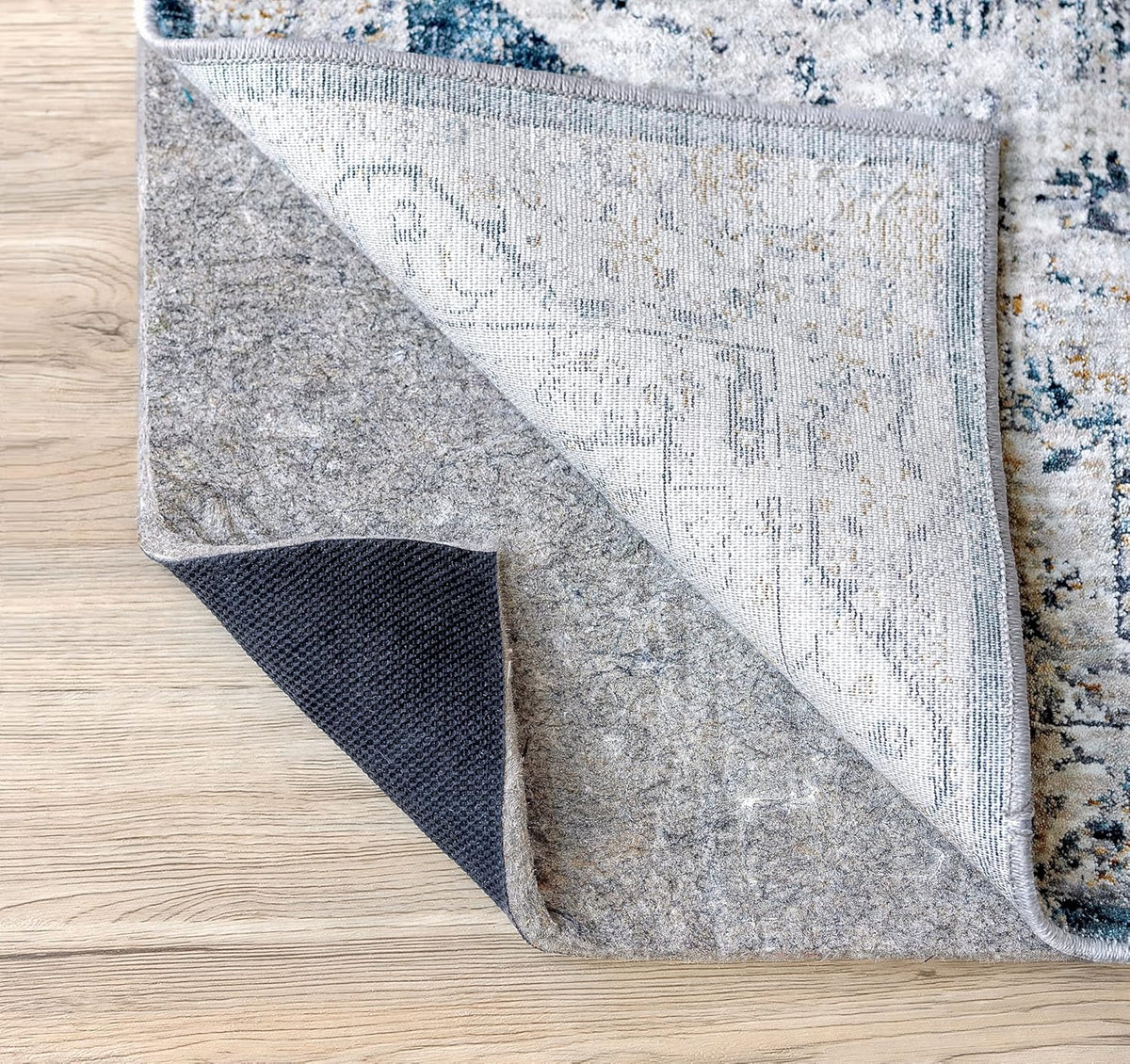 RUGPADUSA - Dual Surface - 2'6" x 9' - 3/8" Thick - Felt + Rubber - Enhanced Non-Slip Rug Pad