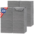 FIXSMITH Shop Towels, Pack of 200, Grey Microfiber Cleaning Cloth Bulk, Microfiber Towels for Cars
